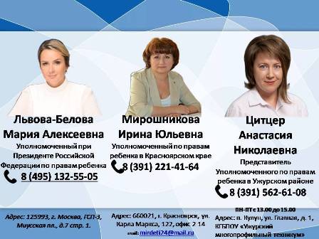 Уполномоченный по правам ребенка.